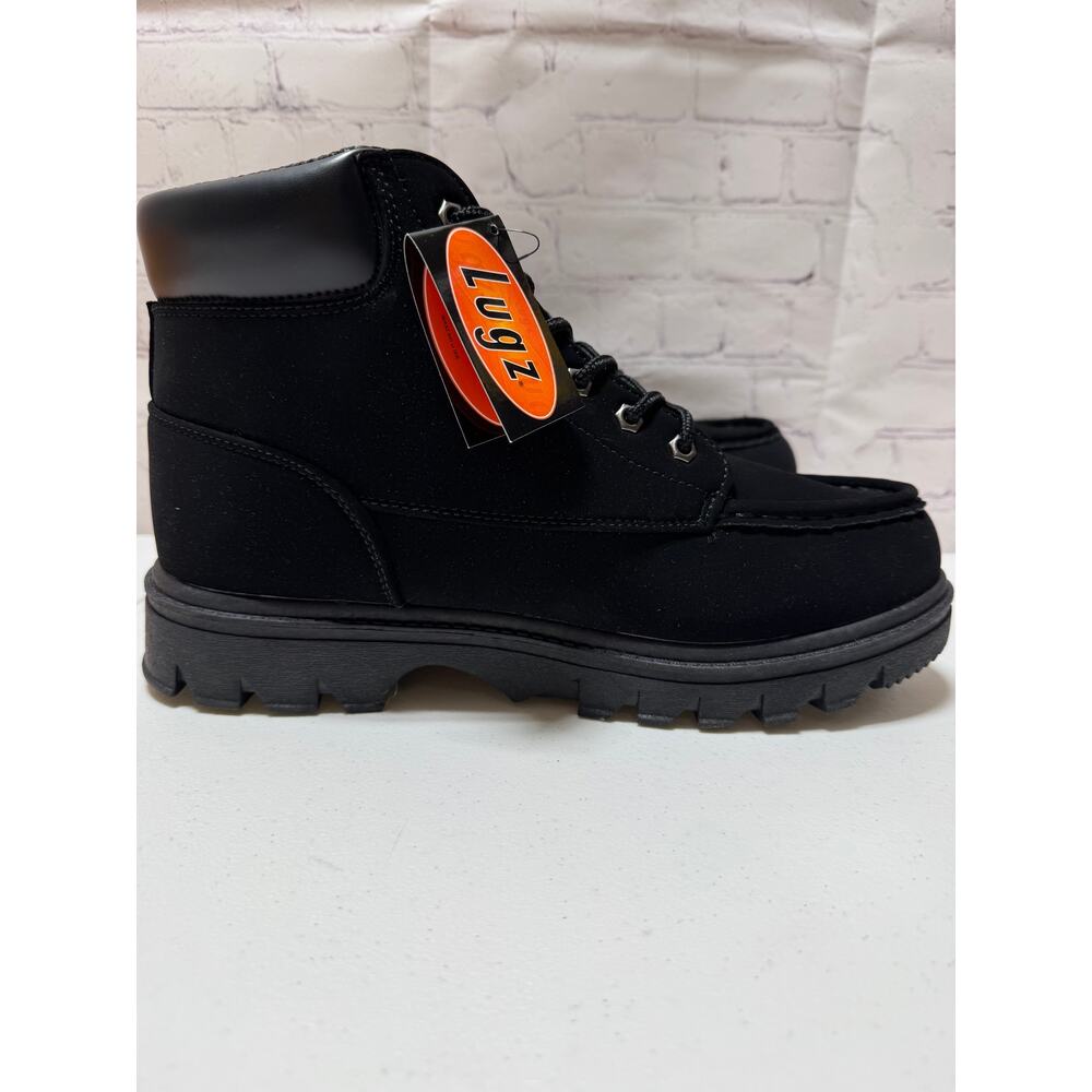 Lugz Warsaw Black Boots Men’s Size 10 D Lace-Up Work Boots NEW With Box - Picture 5 of 8